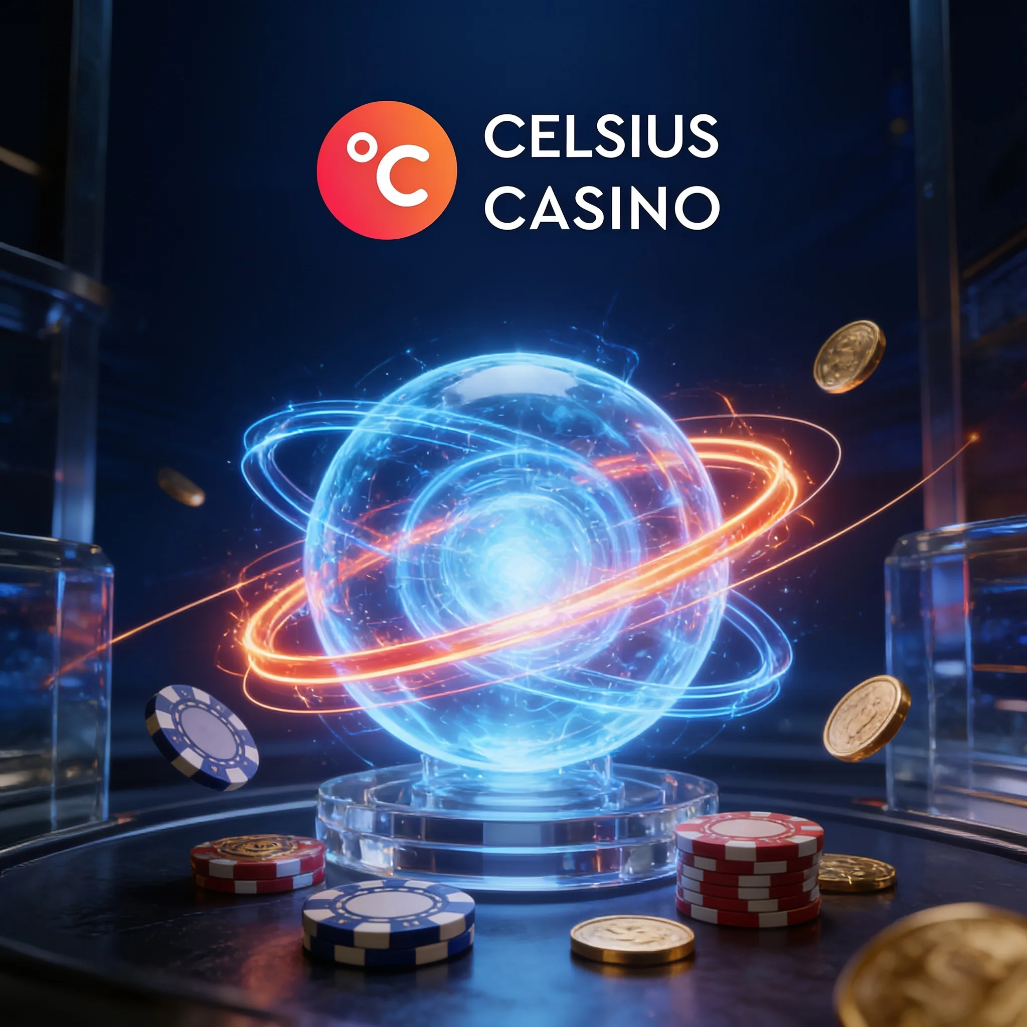 Sphère de jeu lumineuse dans l'univers Celsius